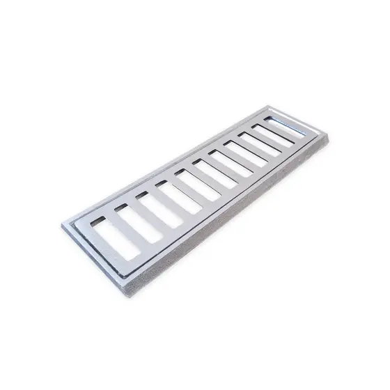 Ralo Grelha 10x30cm Pluvial C/ Suporte