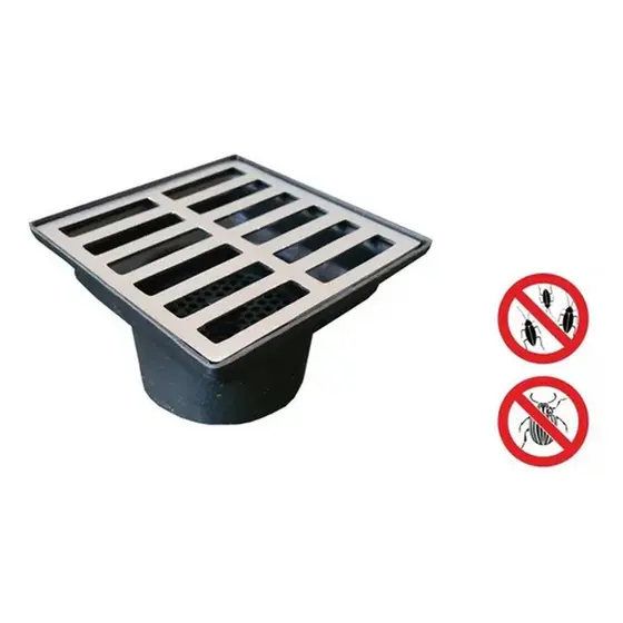 Ralo Grelha Pluvial 15x15 C/ Coletor + Tela Anti Insetos