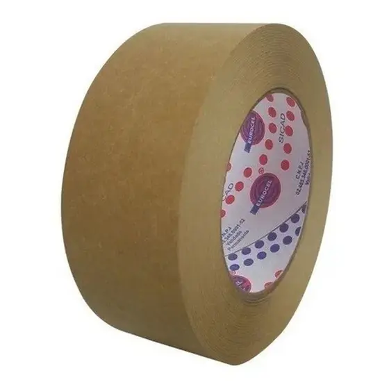 Fita Crepe Adesiva Kraft 48x50 Marrom - Eurocel (alta qualidade)