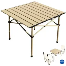 Mesa Dobrável Portátil em Ferro Galvanizado 53x51cm Para Camping Praia e Churrasco