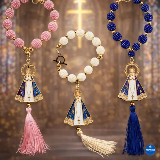 Terço Para Retrovisor de Carro Nossa Senhora Aparecida