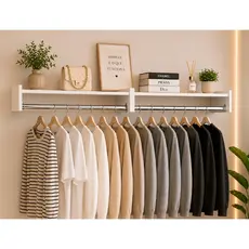 Kit 2 Cabideiro de parede Arara de Roupas Quarto Closet