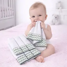 Kit 6 unidades Toalha de Ombro Babete com Tecido Estampado 100% Algodão Atoalhado Felpudo