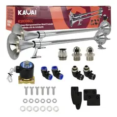 Kit Buzina Marítima 74cm Completo 12v ou 24v Válvula + Conexões