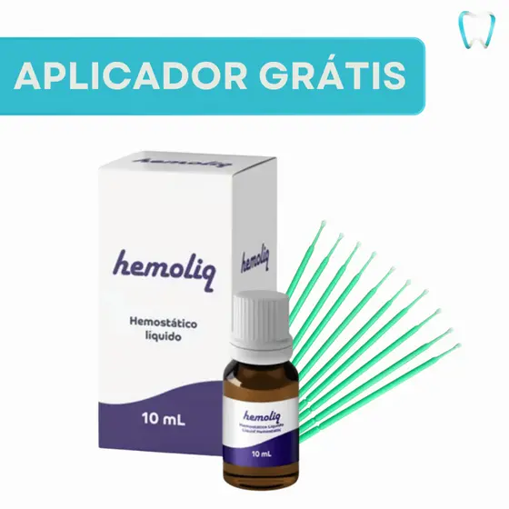 Hemoliq + 10 Aplicadores Grátis Controle de Sangramento Ação Rápida Solução Hemostática