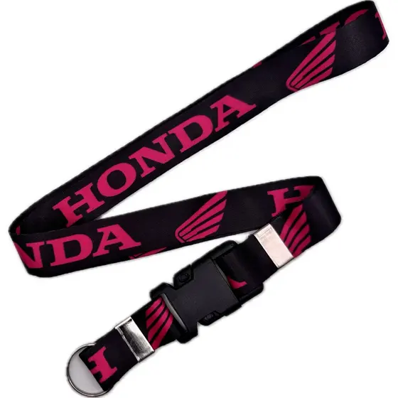 1- Chaveiro para Honda Cycles Moto Cordão PRETO/PINK