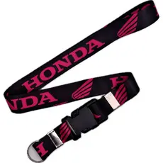 1- Chaveiro para Honda Cycles Moto Cordão PRETO/PINK
