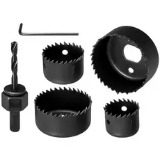 Kit Jogo Serra Copo 6 Peças 32 A 54 mm Madeira Gesso Pvc Para Uso Profissional