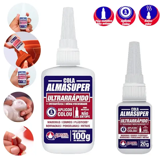 Cola Instantânea Ultrarrápido Almasuper Alta Qualidade e Desempenho