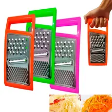 Ralador 1 Faces Inox Com Alca  Queijos Nozes Legumes Sortido