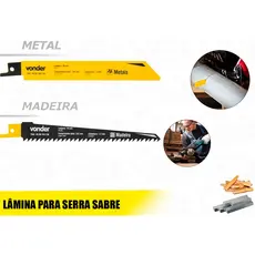 Lâmina Para Serra Sabre Tico Tico Para Corte De Madeira Ou Metal Serralheiro Marceneiro Uso Geral
