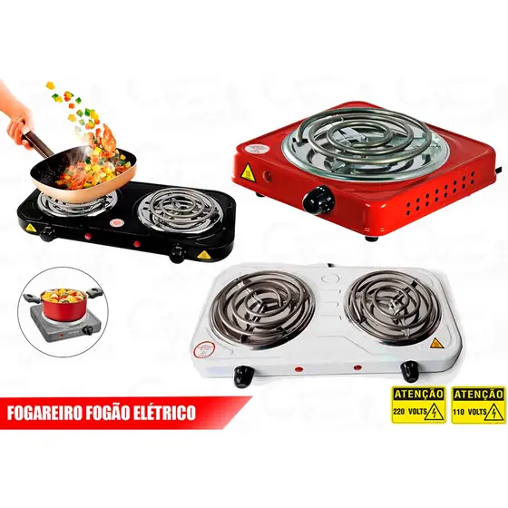 Mini Fogão Fogareiro Elétrico 5 Níveis Temperatura Portátil Camping Pesca Ar Livre Acampamento TOP