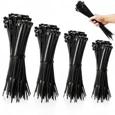 Abraçadeira Nylon Enforca Gato Cinta Plástica PRETO Com 50 Ou 100Un. Prender Organizar Cabos Peças