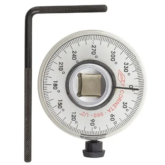 Transferidor De Grau 360º Torque Torquimetro Angular 1/2Pol. Motor Mecânico Automotivo Profissional