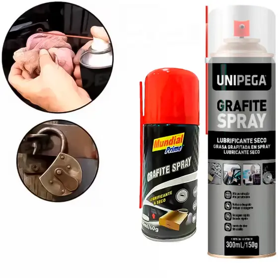 Grafite Lubrificante Seco Spray Mecânica Em Geral Reparos Engrenagens Lubrificação Anticorrosivo