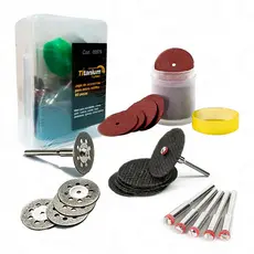 Kit Jogo De Acessórios Para Micro Retifica Com 60 Peças Mini Discos Corte Desbastes + Hastes