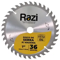 Disco Serra Circular 7 1/4 Polegadas 36 Dentes Para Madeira Uso Profissional 180mm