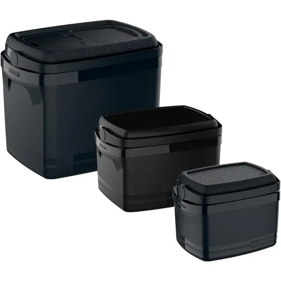 Caixa Térmica Bebidas Cooler Preta Com Alça Tampa Para Copos Latas Garrafas Praia Camping - Soprano