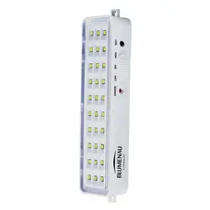 Lâmpada luz Luminária de Emergência 30 LED Recarregável Bivolt Leds Branca Led