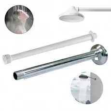 Braço Conector Para Chuveiro Elétrico Ducha PVC 1/2Pol. Branco Ou Cromado 30cm Parede Extensor