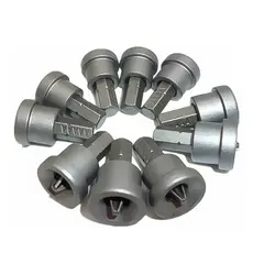 Kit Jogo Ponta Bits Philips 10 Peças PH2 Com Limitador Drywall Parafusadeira Furadeira