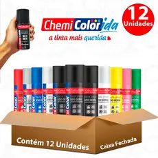 Kit Jogo 12 Tintas Spray Pocket  Caixa Fechada Todas As Cores Uso Geral Metálica Fluorescentes 100ml