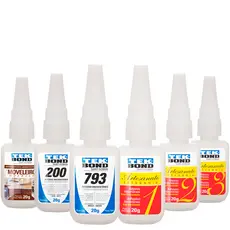Adesivo Cola Instantâneo 20g Tek Bond Bico Antientupimento Alta Durabilidade Multiuso Artesanato