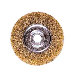 Escova De Aço Circular Ondulada 150mm - 22,2mm Esmeril Tira Ferrugem Limpeza Pesada Ferro Metal