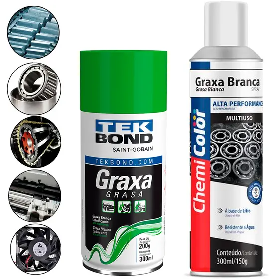 Graxa De Lítio Multiuso Em Spray Branca Uso Geral De Gravidade