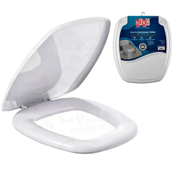 Assento Sanitário Tampa De Vaso Sanitário Almofadado Quadrado Resistente E Confortável