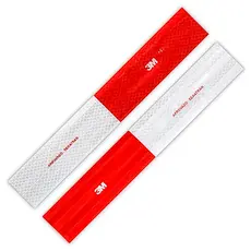 Kit Faixa de Sinalização Refletiva 3M Lateral Caminhão Carretinha NO9001 Pacote 10 Pares