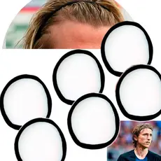 Kit 6 Elástico Faixa De Cabelo Esportes Beckham Masculino Penteado Afro Puff Unissex Elásticos Preto