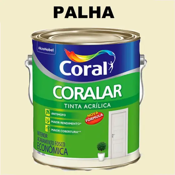 Tinta PALHA Coral Anti Mofo Acrílica Parede Coralar 3.6lt