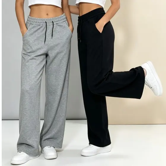 Calça Pantalona Feminina em Moletinho