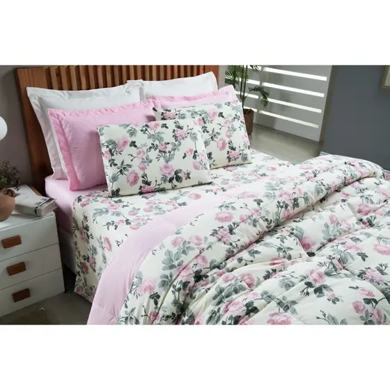 Edredom Estampado de Casal, Edredom Geométrico de Casal, Edredom Floral de Casal
