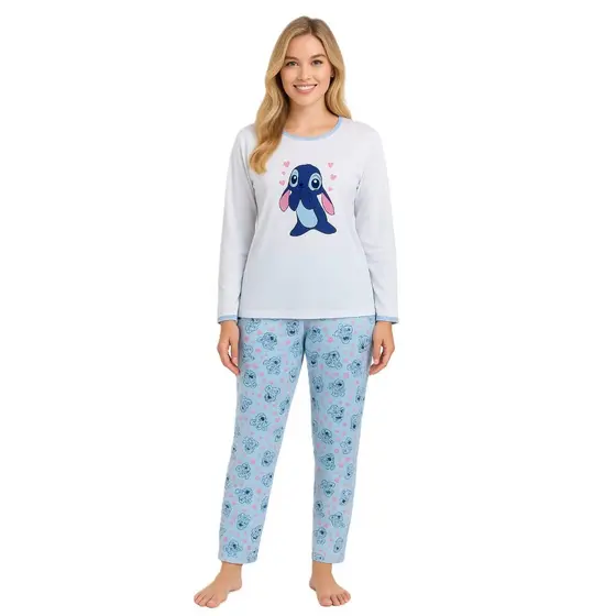 Pijama feminino inverno manga longa pijama feminino manga longa comprida Calça Inverno