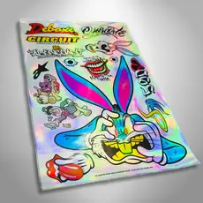 Kit 13 Adesivos Moto Tanque Coelho Holográfico Capacetes 244 Vinil Camaleão Carro Bike Coringa 59D Deboxe Abençoado