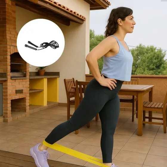 Kit 5 Faixas Elásticas Corda de Pular Crossfit Treino Funcional Academia Fitness Treino em Casa Envio Rápido