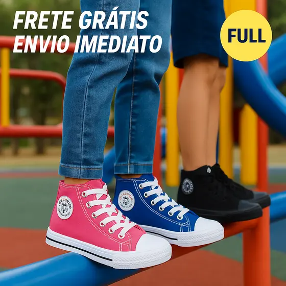 Tênis Infantil Menino Menina Star Confortável Macio Escola Tradicional Leve Barato Promoção Passeio
