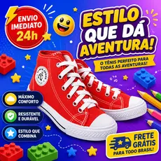 Tênis Infantil Menino Menina Cano Alto Botinha Confortável Casual Escolar Envio Imediato Volta Aula
