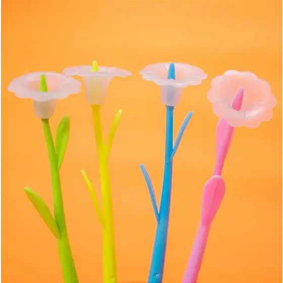 Kit Caneta esferográfica de flor MUDAM DE COR NO SOL