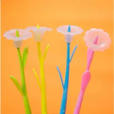 Kit Caneta esferográfica de flor MUDAM DE COR NO SOL