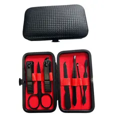 Kit Cortador De Unha Em Aço Inoxidável 7 Peças Duas Cores.