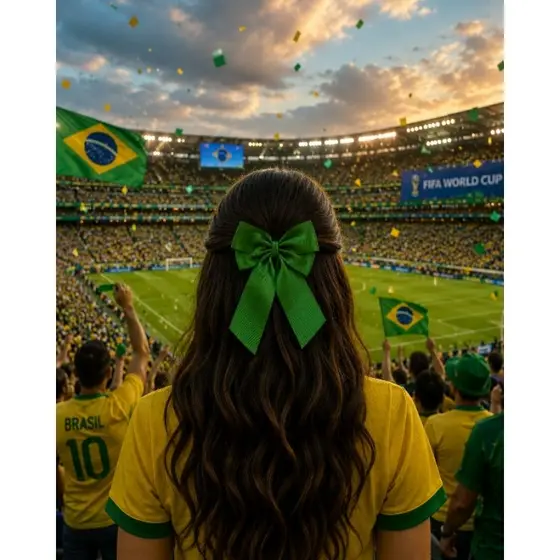 laço copa do mundo laço boutique verde laço Virgínia laço do Brasil laço infantil adulto laço de fita laço artesanal