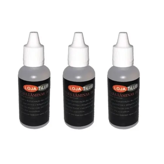 3 Óleos Para Lâminas Maquinas Cortar Cabelo 30ml
