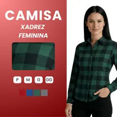 Camisa Xadrez Feminino Country Casual Flanelada Moderna