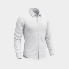 Blusa Social Masculina Manga Longa Slim Lisa Plus Size