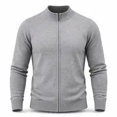 Sueter Masculino Listrado Com Ziper Blusa de Frio Tricô Confortável
