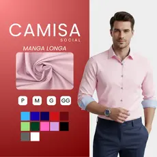 Camisa Social Manga Longa Camisa Masculina Social Microleve Blusa Social Tecido Não Amassa Camiseta Social Slim Fit