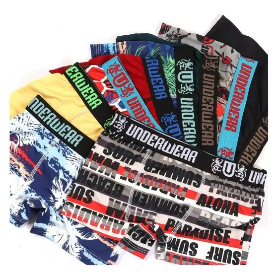 Kit 12 Cuecas infantil Box boxer Microfibra Estampada